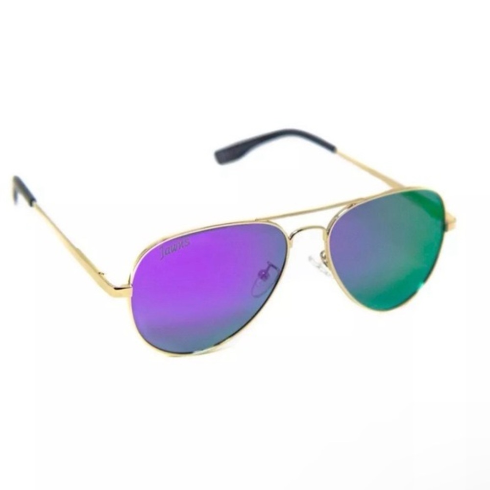 Ron Jon Tinted Aviator Sunglasses Purple Gold Lenses